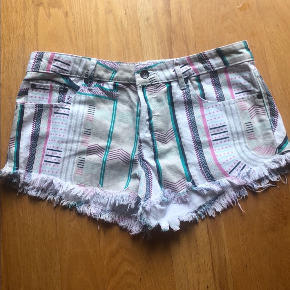 Roxy High Waisted Patterned Shorts - image 1